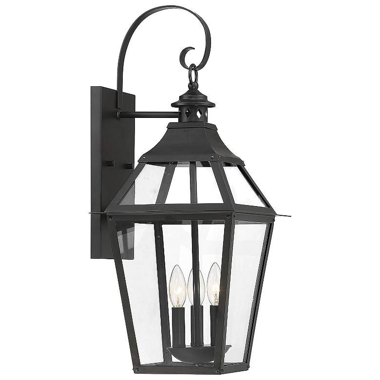 Image 6 Savoy House Jackson 26" High Black with Gold Highlights Outdoor Wall L more views