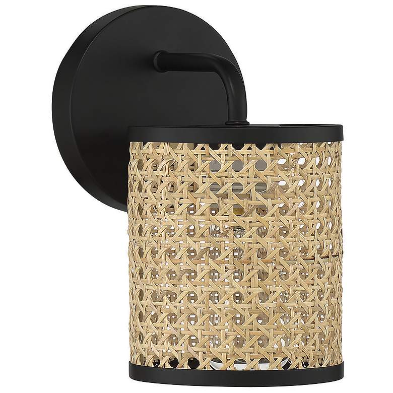 Image 2 Savoy House Jaylar 9" High Matte Black Wall Sconce more views