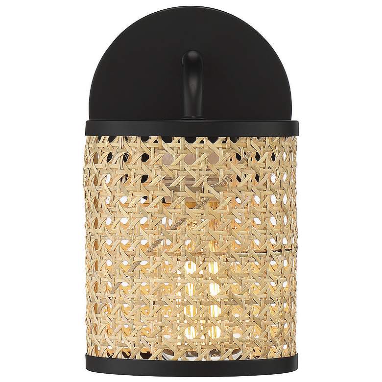 Image 3 Savoy House Jaylar 9" High Matte Black Wall Sconce more views