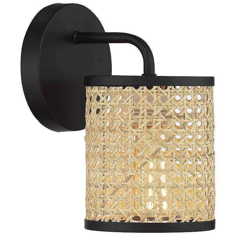 Image 4 Savoy House Jaylar 9" High Matte Black Wall Sconce more views