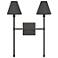 Savoy House Jefferson 20"H Matte Black 2-Light Wall Sconce