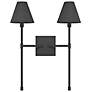 3_Savoy House Jefferson 20"H Matte Black 2-Light Wall Sconce more views