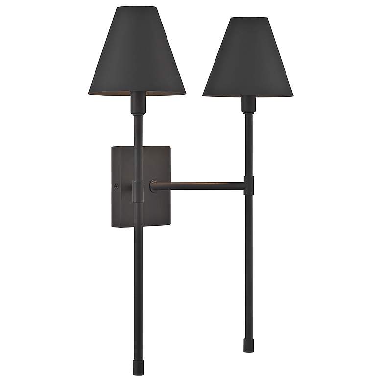 Image 5 Savoy House Jefferson 20"H Matte Black 2-Light Wall Sconce more views