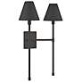 5_Savoy House Jefferson 20"H Matte Black 2-Light Wall Sconce more views