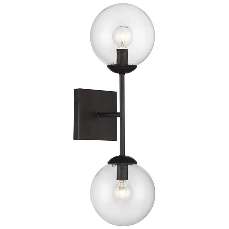 Image 1 Savoy House Johnny 20" High Black 2-Light Wall Sconce