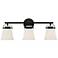 Savoy House Kaden 26" Wide Matte Black 3-Light Bath Light