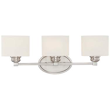 Savoy House Kane 24"W Satin Nickel 3-Light Vanity Bath Light