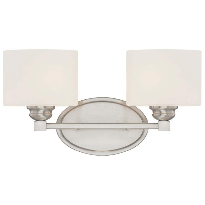 Image 1 Savoy House Kane 8 1/2"H Satin Nickel 2-Light Wall Sconce