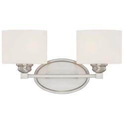 Savoy House Kane 8 1/2"H Satin Nickel 2-Light Wall Sconce