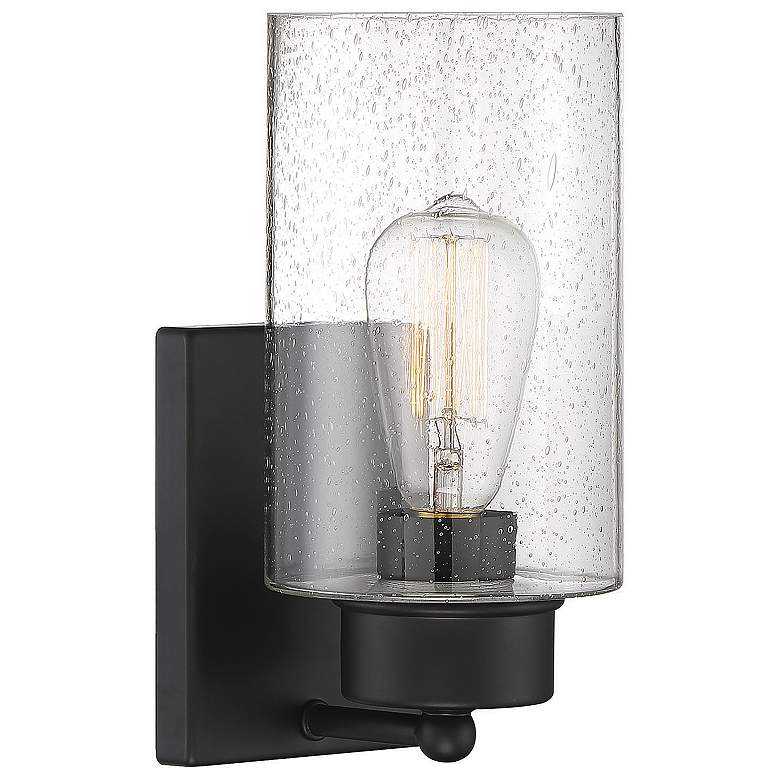 Image 1 Savoy House Kaylie 10 1/2" High Matte Black Wall Sconce