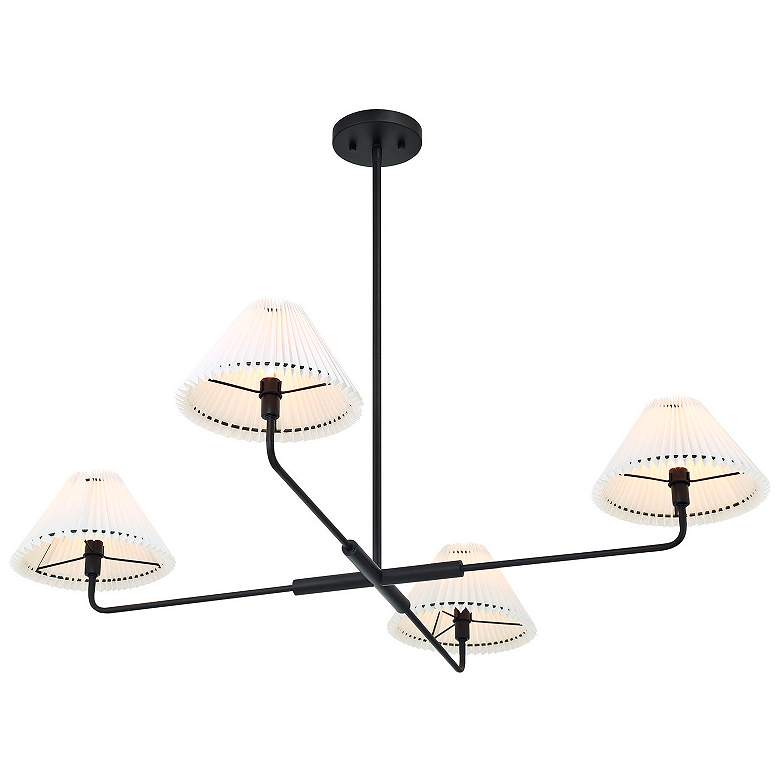 Image 5 Savoy House Kelsey 41" Wide Matte Black 4-Light Chandelier more views
