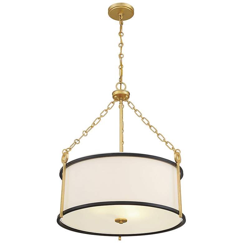 Image 5 Savoy House Kian 22" Wide Gold Drum Pendant Light more views