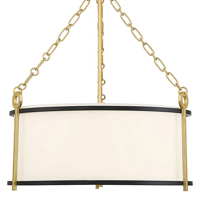 Image 2 Savoy House Kian 22 inch Wide Matte Black with True Gold 3-Light Pendant more views