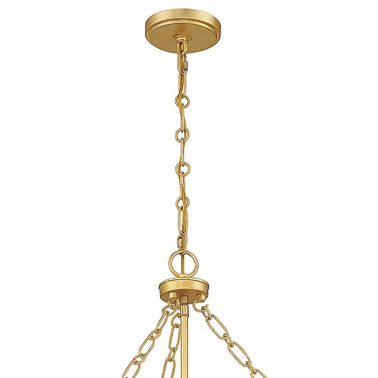 Image 3 Savoy House Kian 22 inch Wide Matte Black with True Gold 3-Light Pendant more views