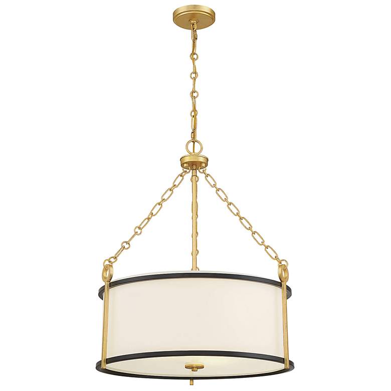 Image 6 Savoy House Kian 22 inch Wide Matte Black with True Gold 3-Light Pendant more views