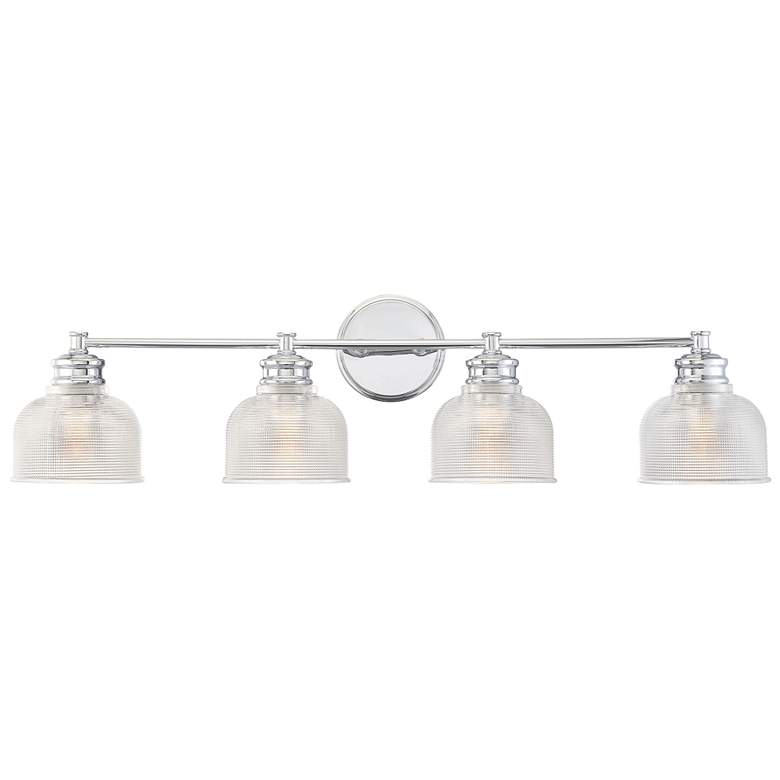 Image 1 Savoy House Laina 32" Wide Chrome 4-Light Vanity Bath Light