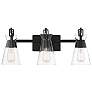 1_Savoy House Lakewood 24" Wide Matte Black 3-Light Bath Light