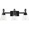 Savoy House Lakewood 24" Wide Matte Black 3-Light Bath Light