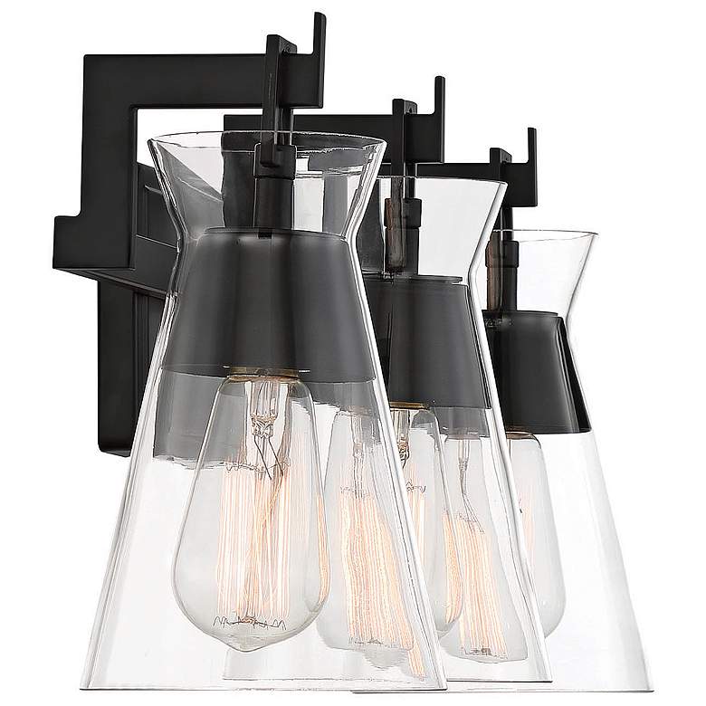 Image 6 Savoy House Lakewood 24" Wide Matte Black 3-Light Bath Light more views