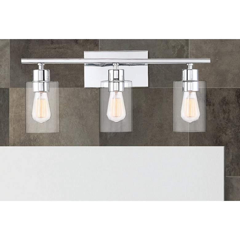 Image 1 Savoy House Lambert 22"W Polished Chrome 3-Light Bath Light