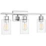 6_Savoy House Lambert 22"W Polished Chrome 3-Light Bath Light more views