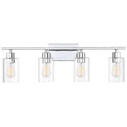 Savoy House Lambert 31"W Polished Chrome 4-Light Bath Light