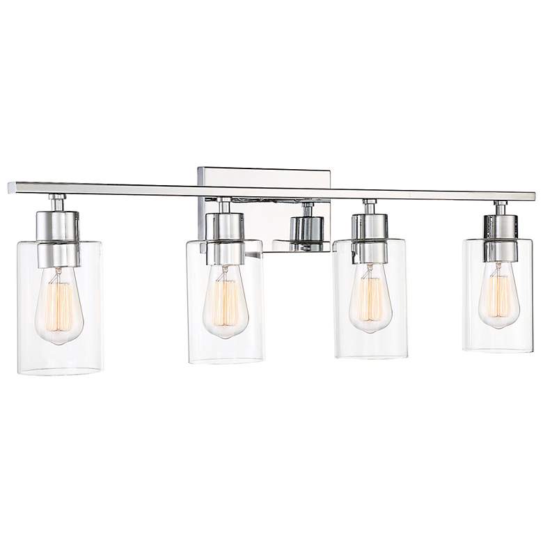 Image 6 Savoy House Lambert 31"W Polished Chrome 4-Light Bath Light more views