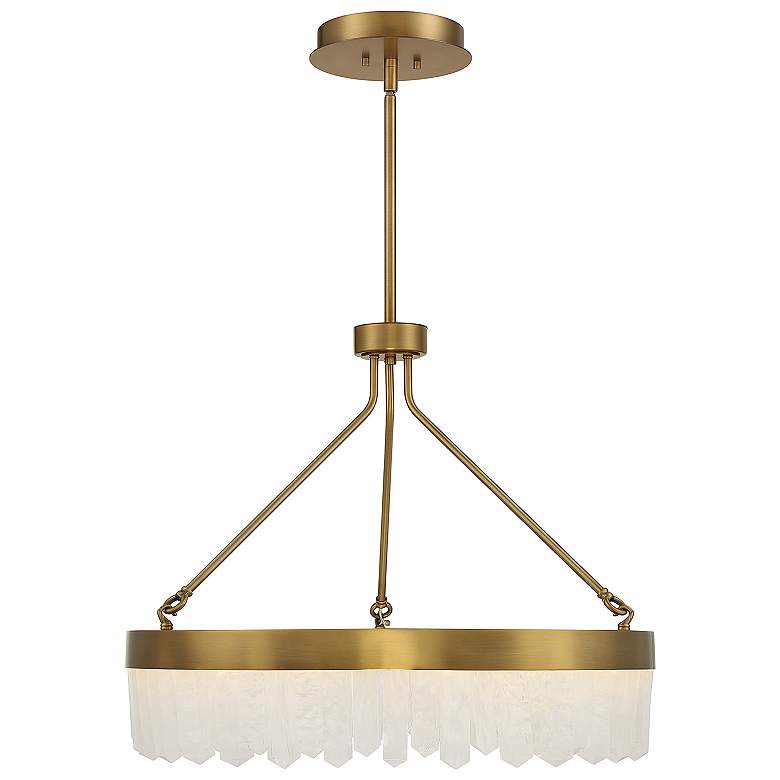 Image 1 Savoy House Landon 27 inch Wide Warm Brass Integrated LED Pendant