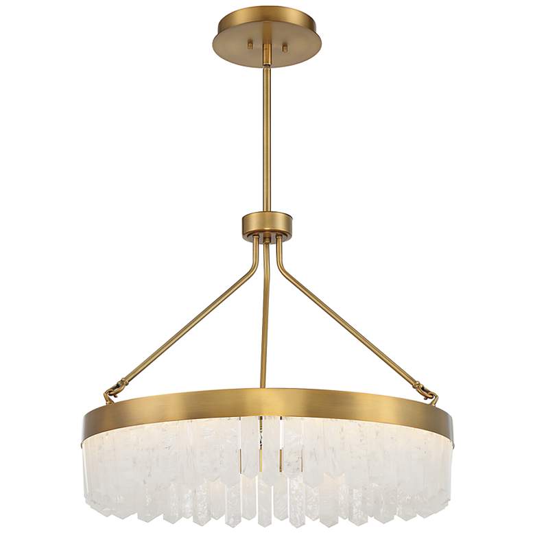 Image 3 Savoy House Landon 27" Wide Warm Brass Integrated LED Pendant more views