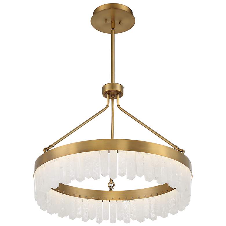 Image 4 Savoy House Landon 27" Wide Warm Brass Integrated LED Pendant more views