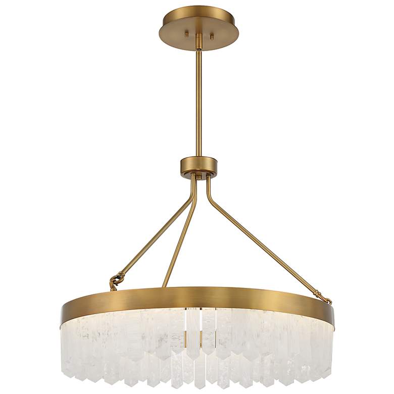 Image 5 Savoy House Landon 27" Wide Warm Brass Integrated LED Pendant more views