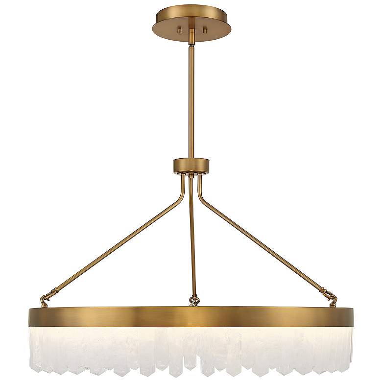 Image 1 Savoy House Landon 34" Wide Warm Brass Integrated LED Pendant