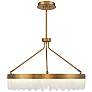 1_Savoy House Landon 34" Wide Warm Brass Integrated LED Pendant
