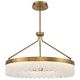 Image3 of Savoy House Landon 34" Wide Warm Brass Integrated LED Pendant more views