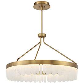 Image5 of Savoy House Landon 34" Wide Warm Brass Integrated LED Pendant more views