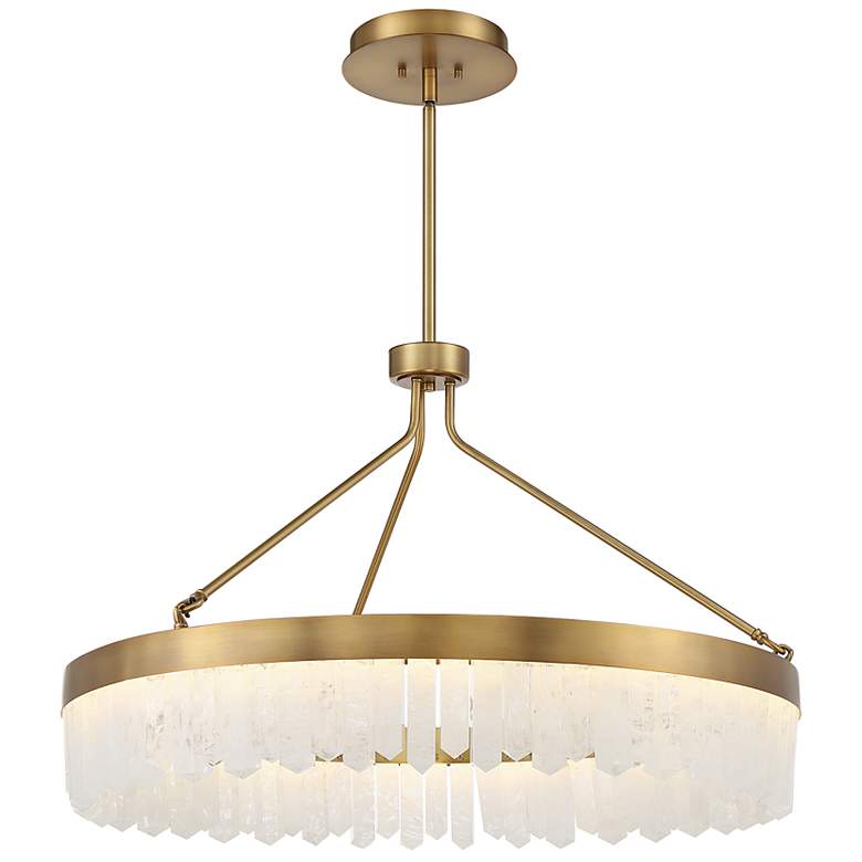 Image 5 Savoy House Landon 34" Wide Warm Brass Integrated LED Pendant more views
