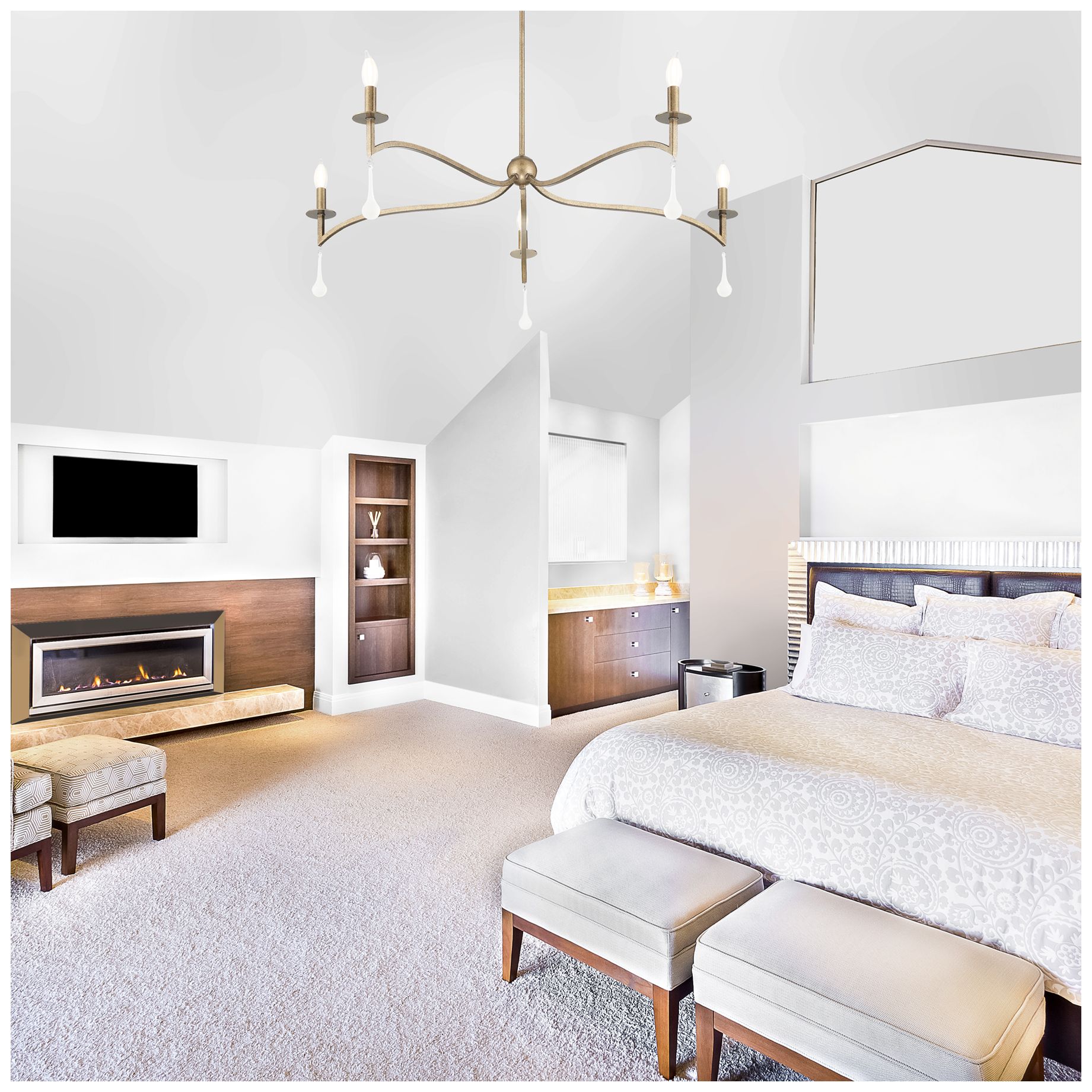 Savoy House Laramie 43" Wide Chelsea Gold 5-Light Chandelier