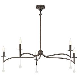 Image5 of Savoy House Laramie 43" Wide Chelsea Walnut 5-Light Chandelier more views