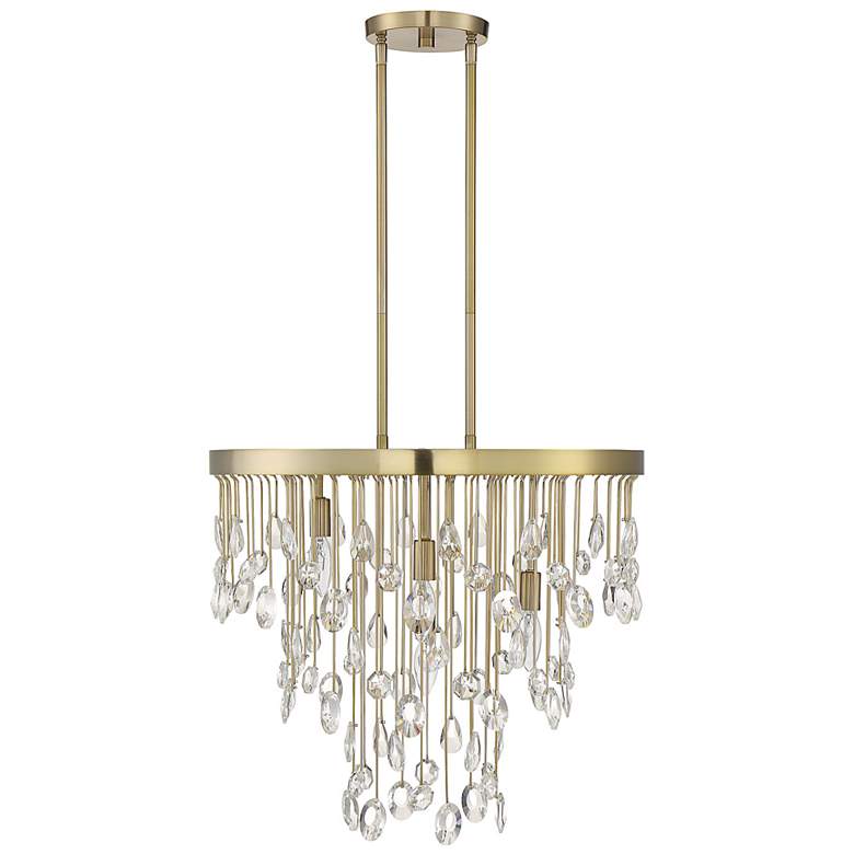 Image 3 Savoy House Livorno 21" Wide Noble Brass 4-Light Chandelier more views