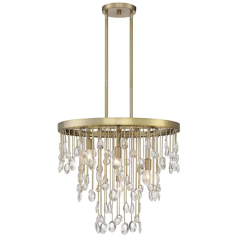 Image 4 Savoy House Livorno 21" Wide Noble Brass 4-Light Chandelier more views