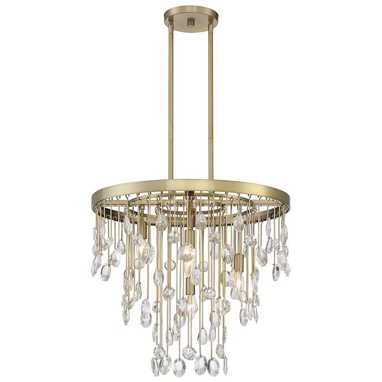 Image 5 Savoy House Livorno 21" Wide Noble Brass 4-Light Chandelier more views
