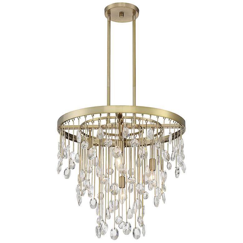 Image 6 Savoy House Livorno 21" Wide Noble Brass 4-Light Chandelier more views