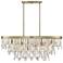 Savoy House Livorno 36" Noble Brass and Crystal 8-Light Chandelier