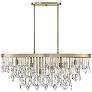 Thumbnail3 of Savoy House Livorno 36" Noble Brass and Crystal 8-Light Chandelier more views