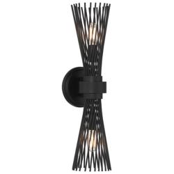 Savoy House Longfellow 20"H Matte Black 2-Light Wall Sconce