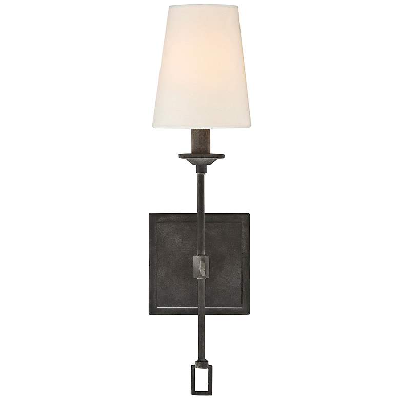 Image 1 Savoy House Lorainne 17 1/2" High Oxidized Black Wall Sconce