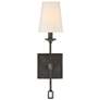 1_Savoy House Lorainne 17 1/2" High Oxidized Black Wall Sconce