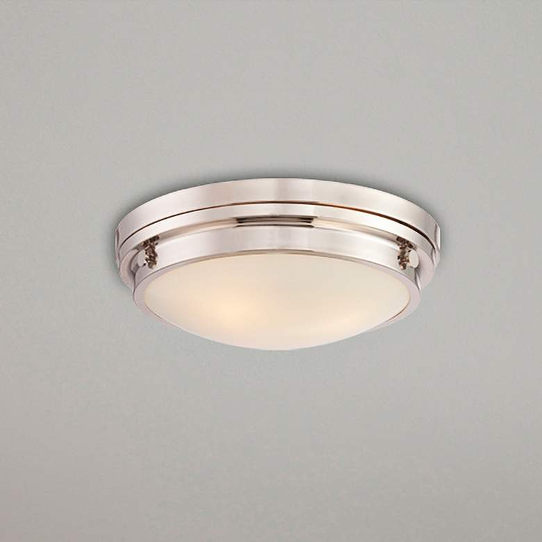 Image 2 Savoy House Lucerne 15" Wide Polished Nickel Ceiling Light