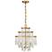 Savoy House Luna 16"W Warm Brass 3-Light 3-Tier Chandelier