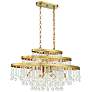1_Savoy House Luna 17" Wide Warm Brass 10-Light Linear Chandelier